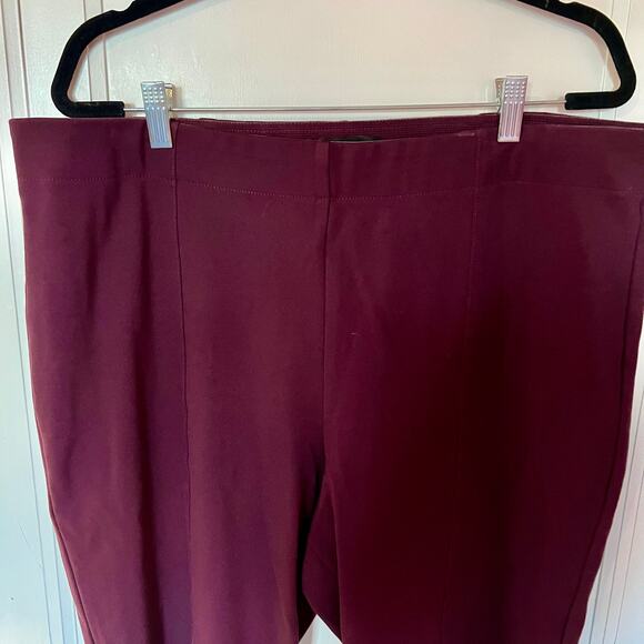 Ann Taylor Pull-on Dress Ankle Pant in Burgundy SZ XL - Picture 5 of 7
